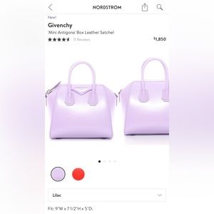 Givenchy Lilac Mini Antigona Purse